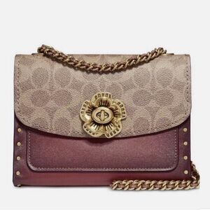 Coach Parker 18 Rust 30592 Signature Canvas Mini Shoulder Bag